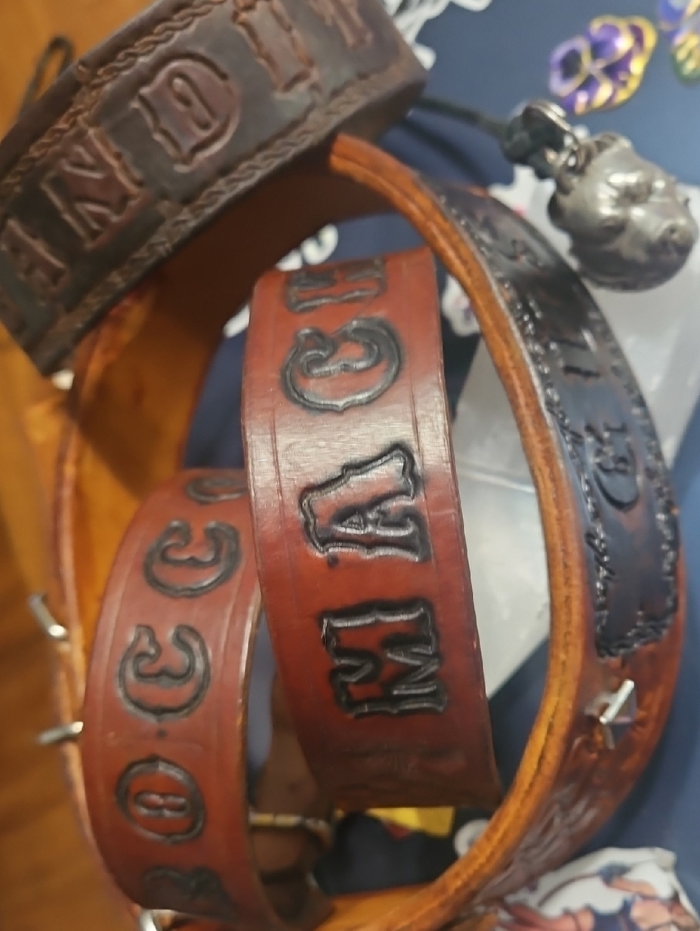 Tooled Leather CUSTOM Puppy And XSmall Dog Collars NEW - Picture 14 of 15